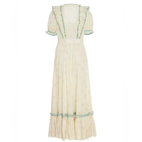 NEW Loveshackfancy Theo Dress Ruffled Cotton Maxi Cottage 4 Freepeople - Picture 6 of 14